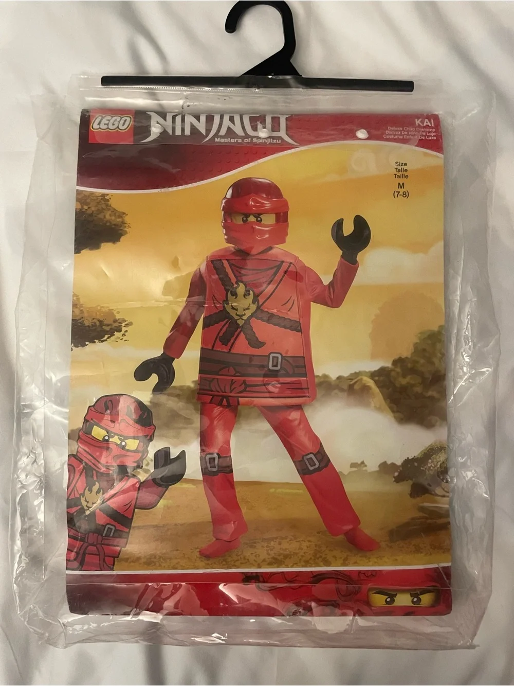 Lego Ninjago Kai Red and Black Kids Superhero Costume 7-8 M